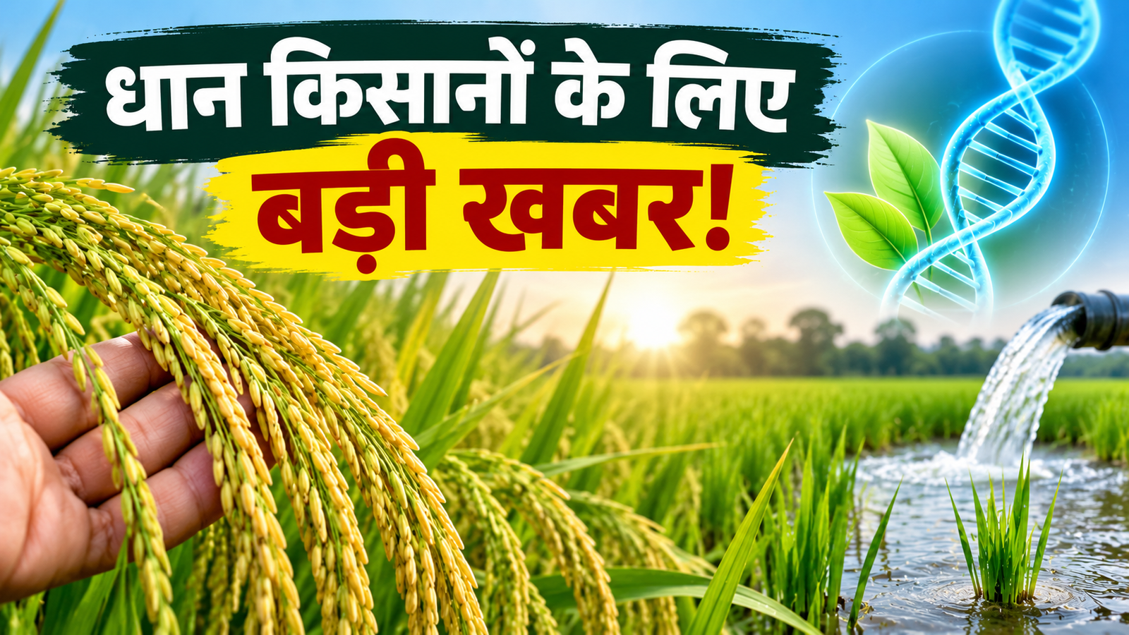 धान किसानों के लिए बड़ी खबर! जीन एडिटिंग से तैयार होंगी ज्यादा पैदावार देने वाली किस्में, कम पानी में भी होगी खेती Gene Editing Se Taiyar Dhan Ki Nayi Kismein
