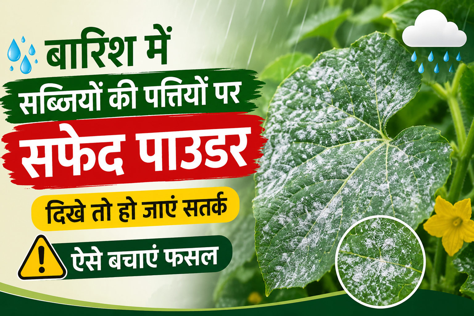 बारिश में सब्जियों की पत्तियों पर सफेद पाउडर दिखे तो हो जाएं सतर्क, ऐसे बचाएं फसल Barish Mein Sabjiyon Ki Pattiyon Par Safed Powder