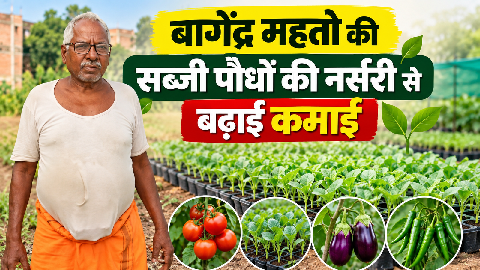 बागेंद्र महतो ने सब्जी पौधों की नर्सरी से खेती को बनाया कमाई का जरिया Bagendra Mahto Success Story