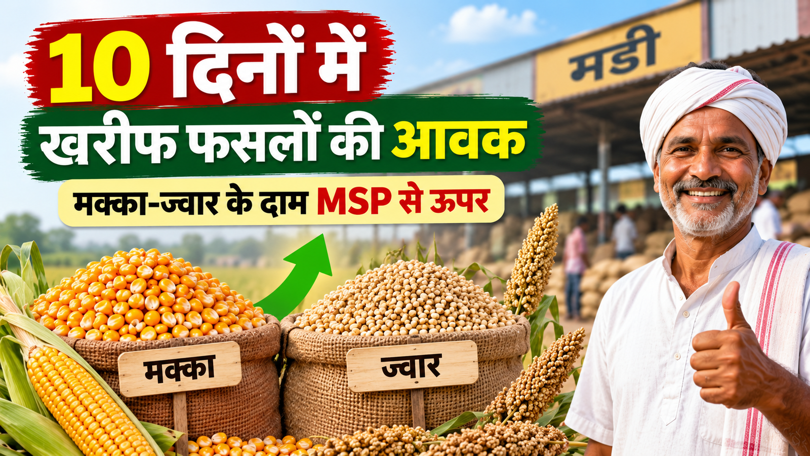 10 दिनों में शुरू होगी नई फसल की आवक, मक्का-ज्वार MSP से ऊपर Kharif Fasal Ke Bhav 2026