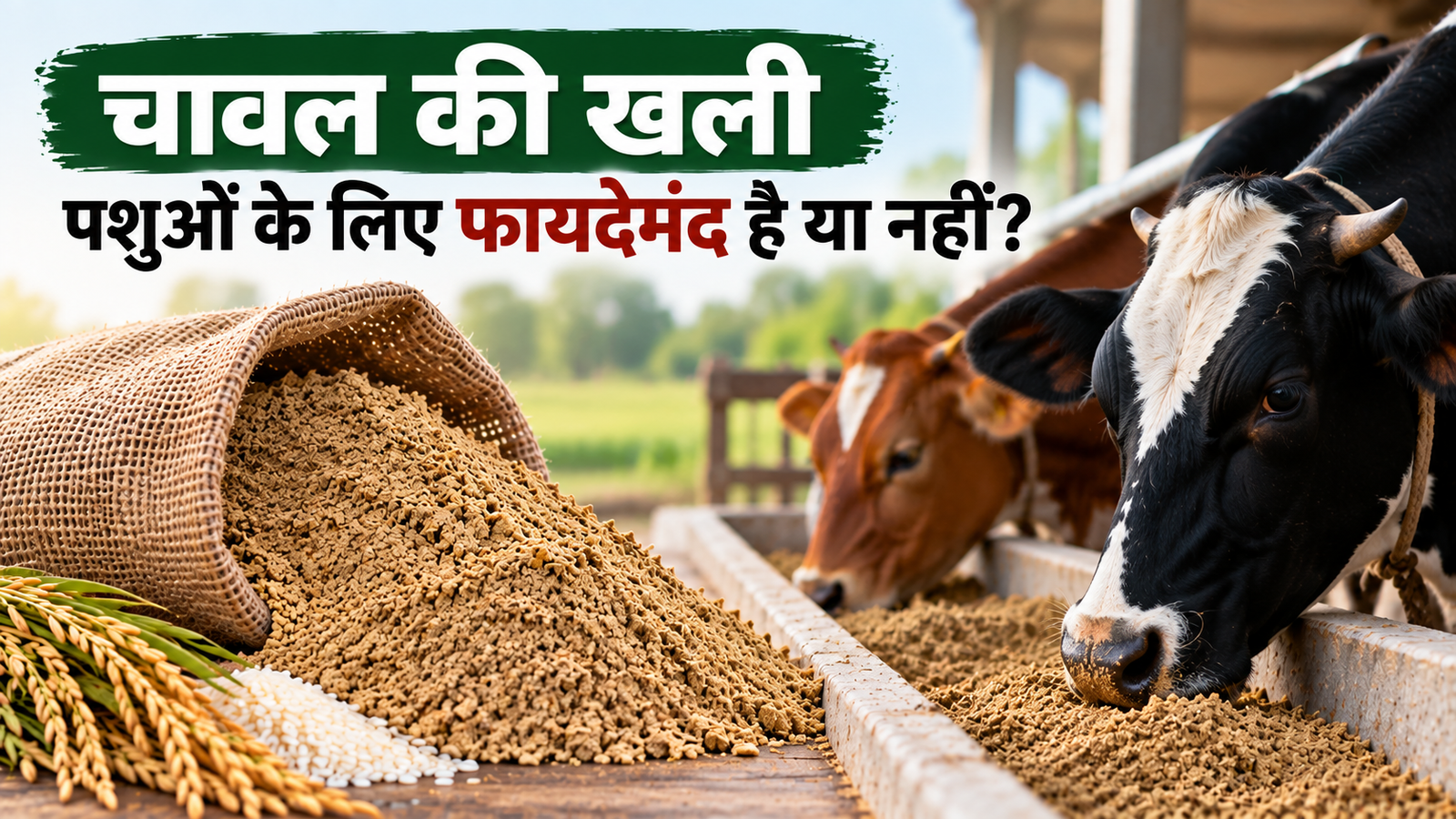 पशुओं के लिए चावल की खली फायदेमंद है या नहीं? जानें फायदे और सही इस्तेमाल Chawal Ki Khali Pashuon Ke Liye Faydemand Hai Ya Nahi