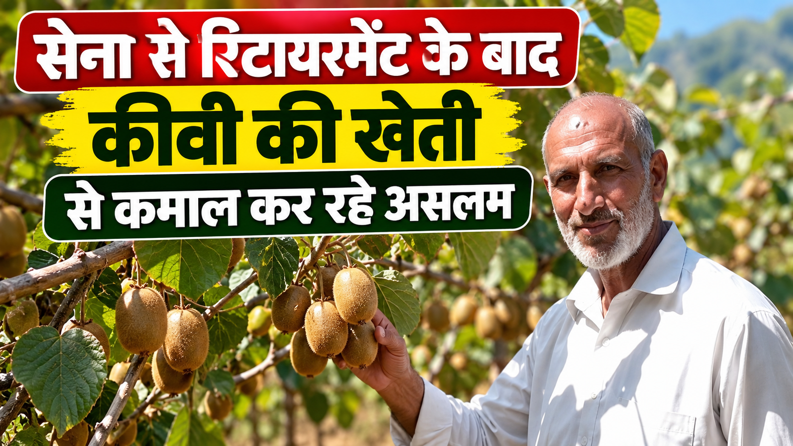 मोहम्मद असलम भट्ट ने रिटायरमेंट के बाद कीवी की खेती से बदली किसान की राह  Mohammad Aslam Bhatt Kiwi Farming Success Story