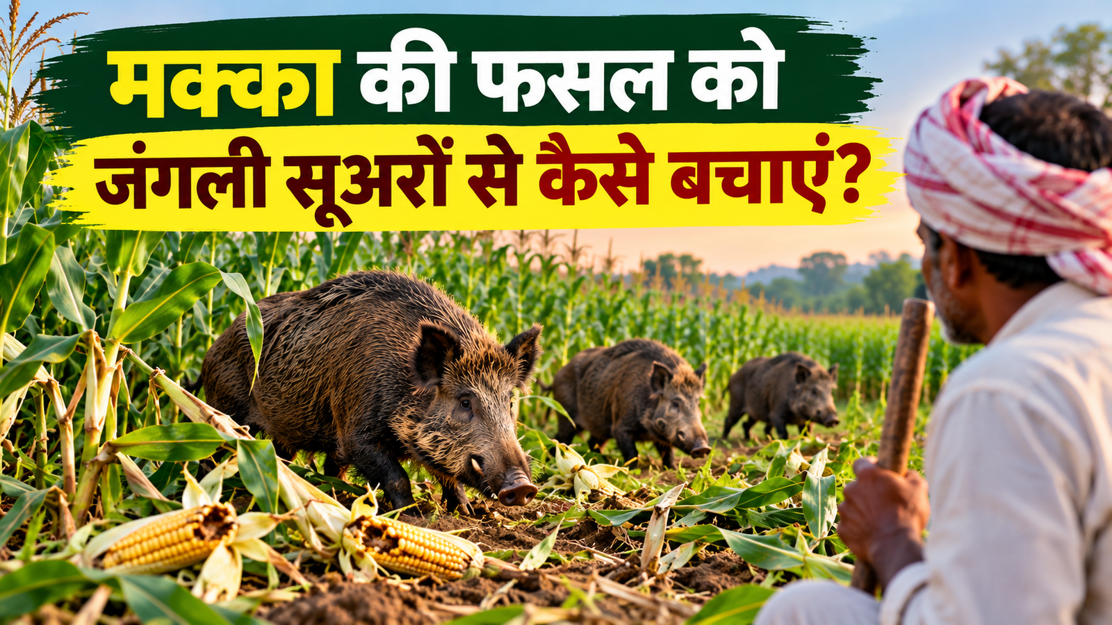 मक्का की फसल को जंगली सूअरों से कैसे बचाएं? अपनाएं ये आसान देसी उपाय  Makka Ki Fasal Ko Jangli Suaron Se Kaise Bachayen