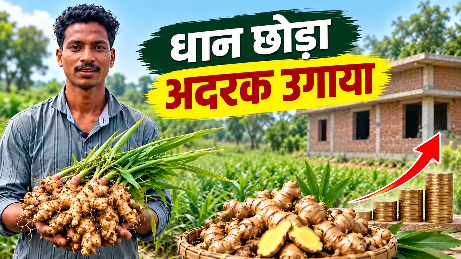 अदरक की खेती से कमाए 4 लाख रुपये, बढ़ाया खेती का रकबा Santosh Kumar Singh Ginger Farming Success Story