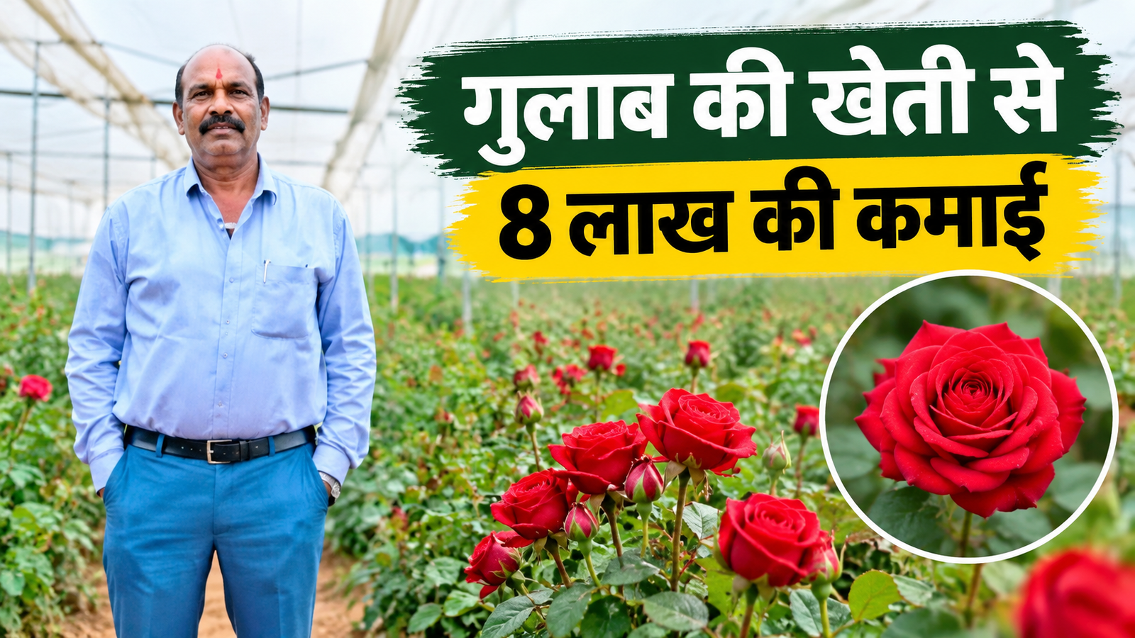 गुलाब की खेती से बदली किसान की किस्मत, 8 लाख की कमाई से 3.80 लाख रुपये का मुनाफा Vikas Kumar Shrivastav Rose Farming Success Story