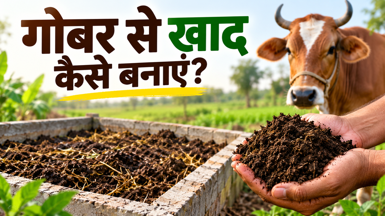 गोबर से खाद कैसे बनाएं? घर पर जैविक खाद बनाने की आसान विधि Gobar Se Khad Kaise Banaye