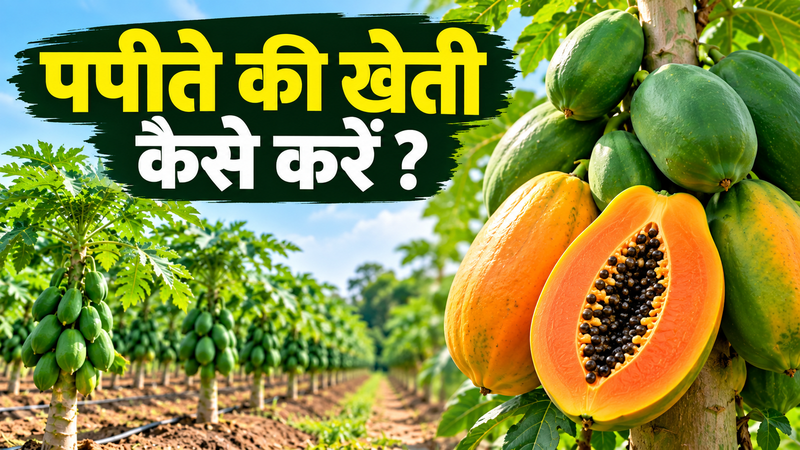 पपीते की खेती कैसे करें,अक्टूबर में रोपाई से लेकर सिंचाई तक पूरी जानकारी  Papite Ki Kheti Kaise Karein
