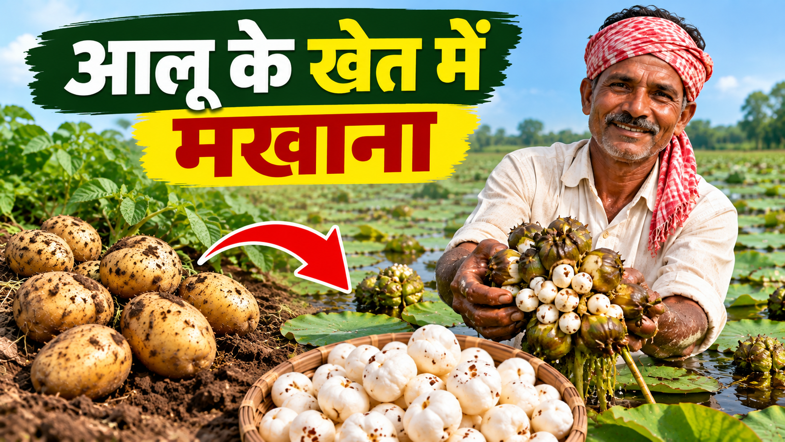 आलू के खेत में मखाना की खेती कैसे करें? 1 एकड़ में ₹30,000 लागत और ₹2.5 लाख तक मुनाफा Aloo Ke Khet Mein Makhana Ki Kheti Kaise Kare