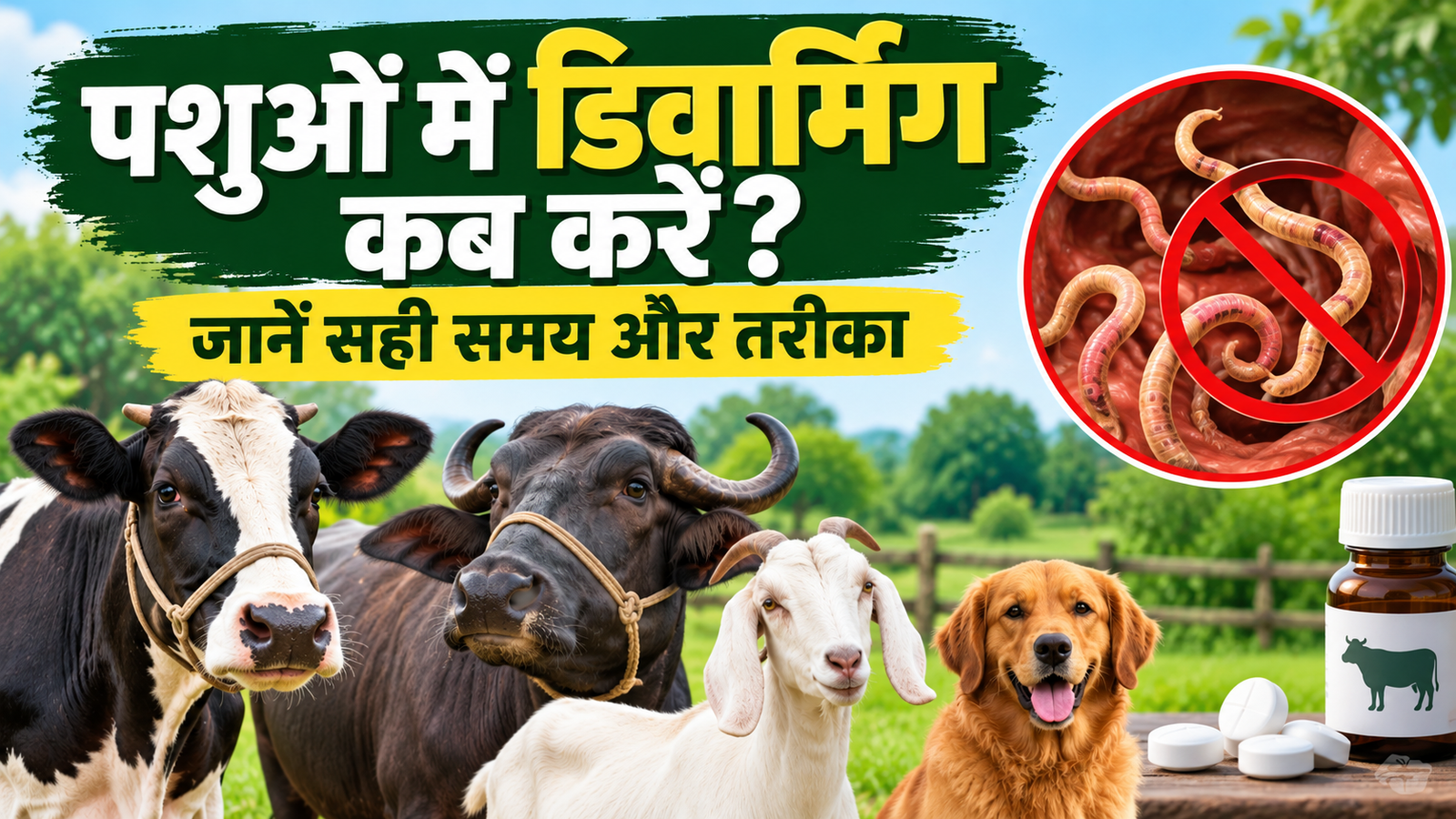 चारा खाने के बाद भी पशु है कमजोर? पेट में हो सकते हैं कीड़े, जानें डिवार्मिंग का सही समय और तरीका Pashuon Me Deworming Kab Kare