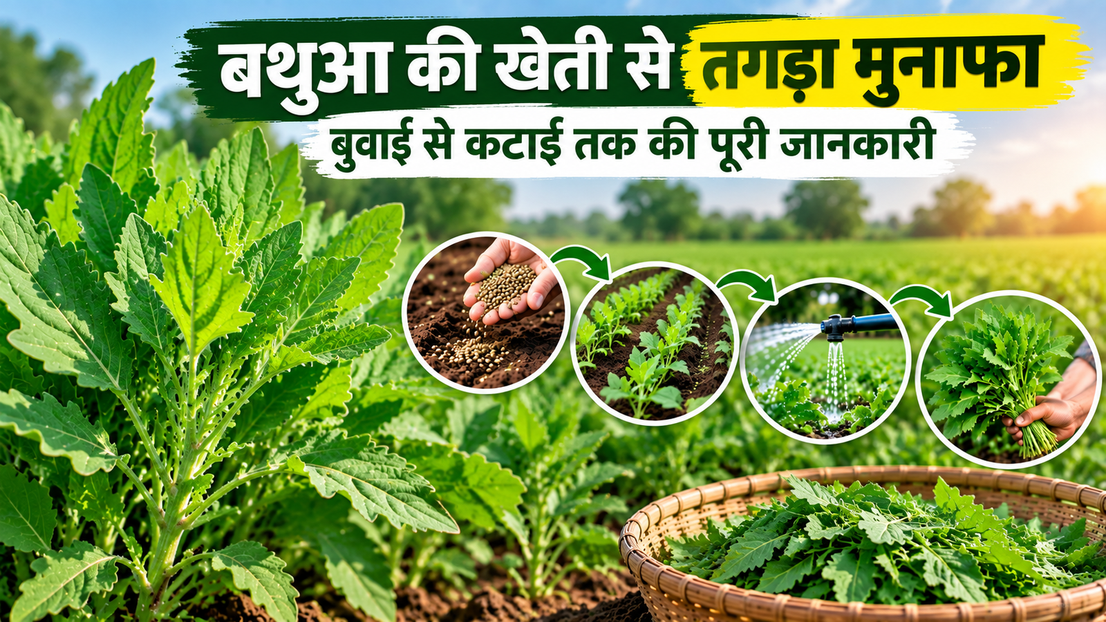 बथुआ की खेती से चाहिए तगड़ा मुनाफा, तो जानिए बुवाई से कटाई तक की पूरी जानकारी  Bathua Ki Kheti Kaise Karein?