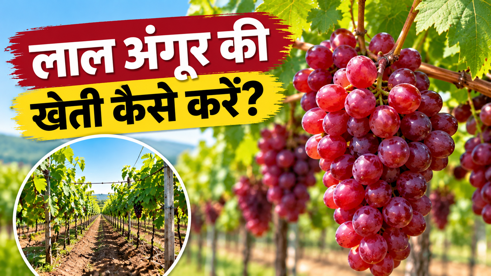 लाल अंगूर की खेती कैसे करें? जानिए पूरी जानकारी, जलवायु, मिट्टी, सिंचाई, खाद और उत्पादन  Lal Angur Ki Khetti Kaise Kare?
