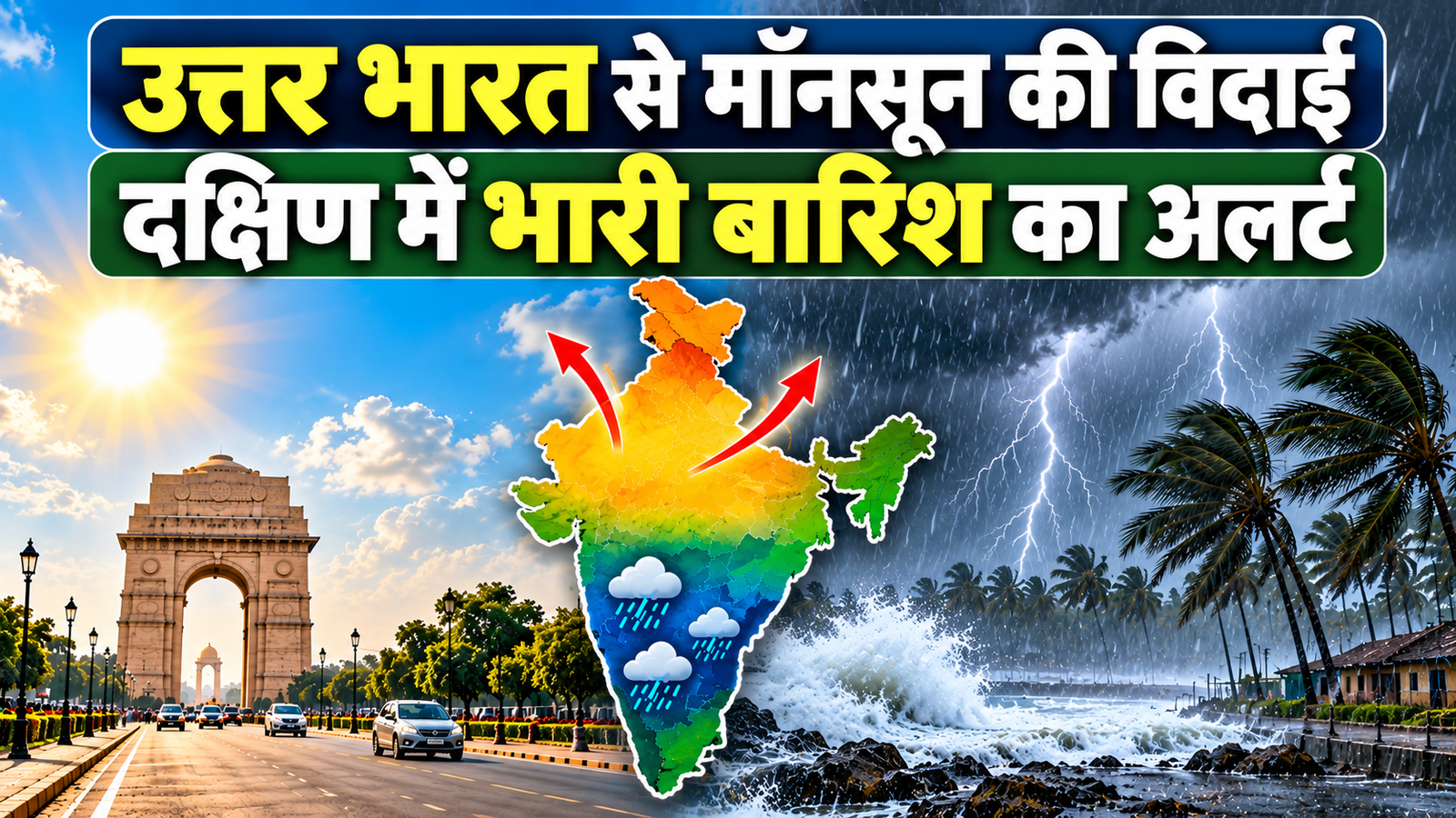 Weather Update Today: उत्तर भारत से मॉनसून की विदाई, दक्षिण भारत में भारी बारिश और आंधी का अलर्ट