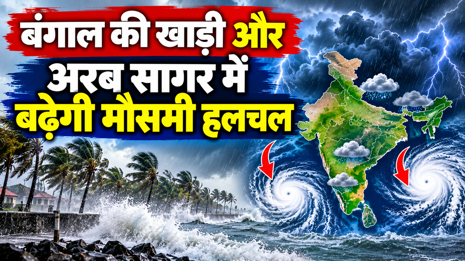 Weather Update Today: बंगाल की खाड़ी और अरब सागर में बढ़ेगी हलचल, कई राज्यों में भारी बारिश का अलर्ट