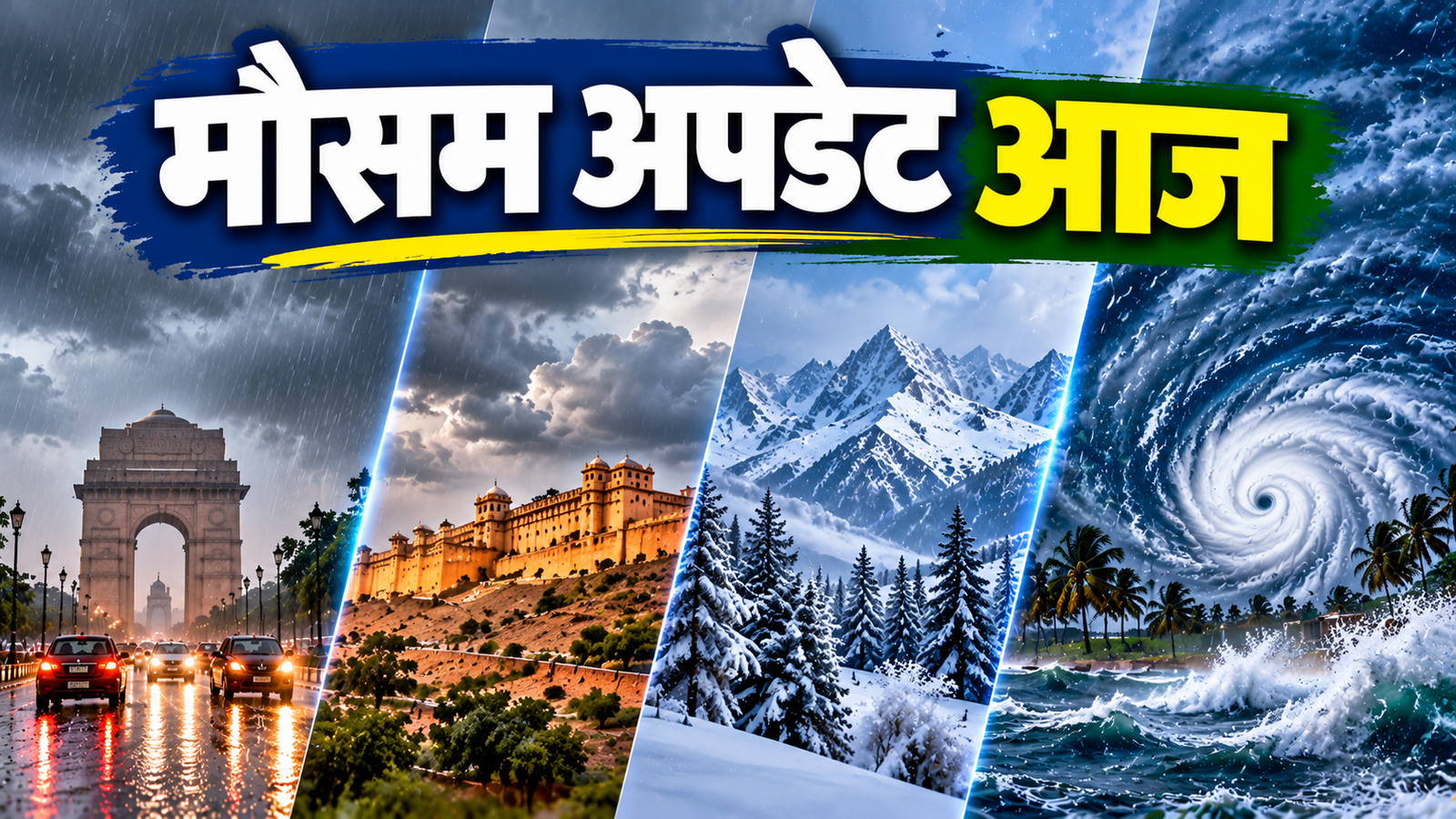 Weather Update Today: दिल्ली-UP से राजस्थान तक बदलेगा मौसम, कई राज्यों में भारी बारिश और बर्फबारी का अलर्ट