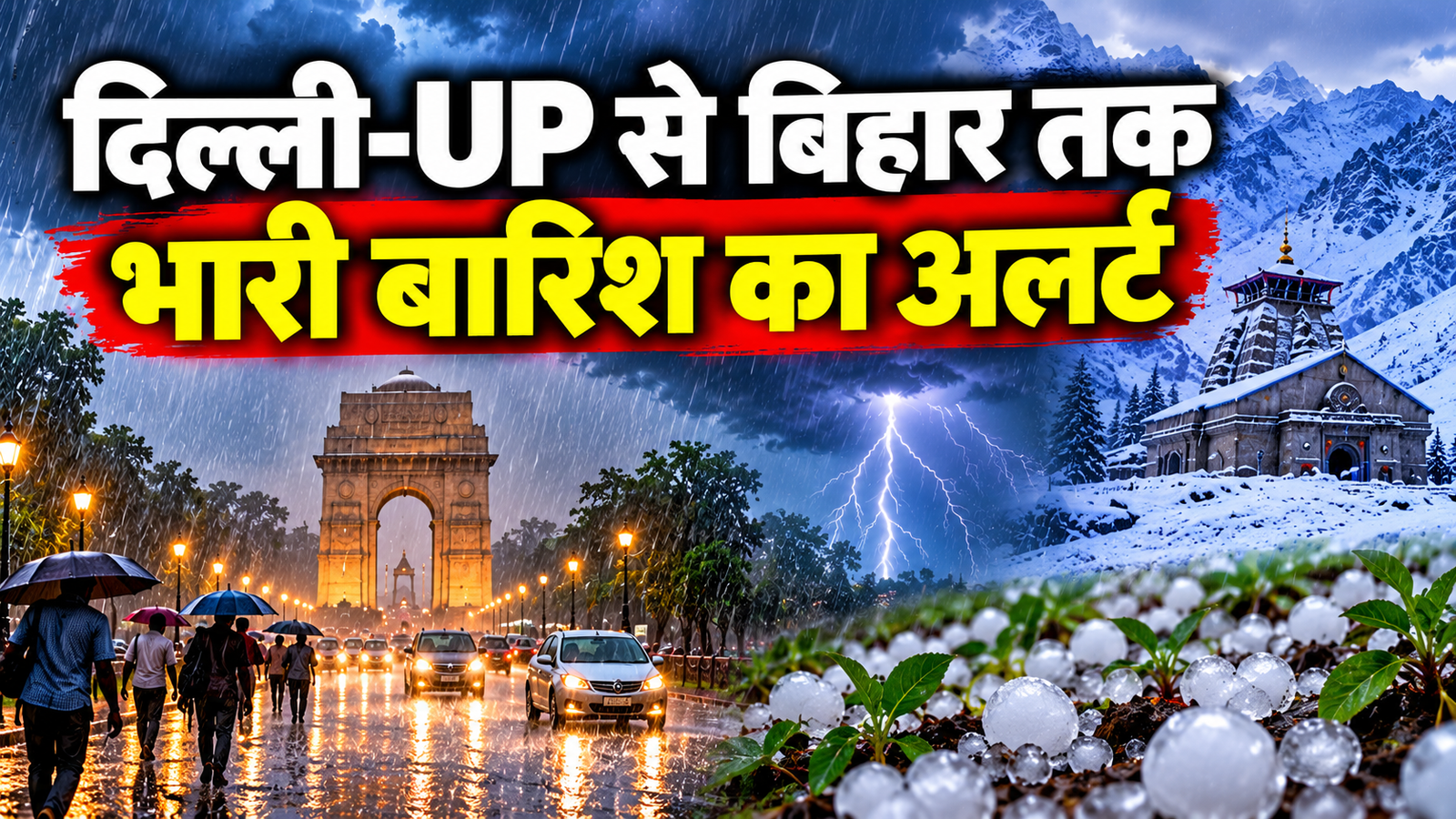 Weather Update Today: दिल्ली-UP से बिहार तक बदला मौसम, कई राज्यों में भारी बारिश और ओलावृष्टि का अलर्ट