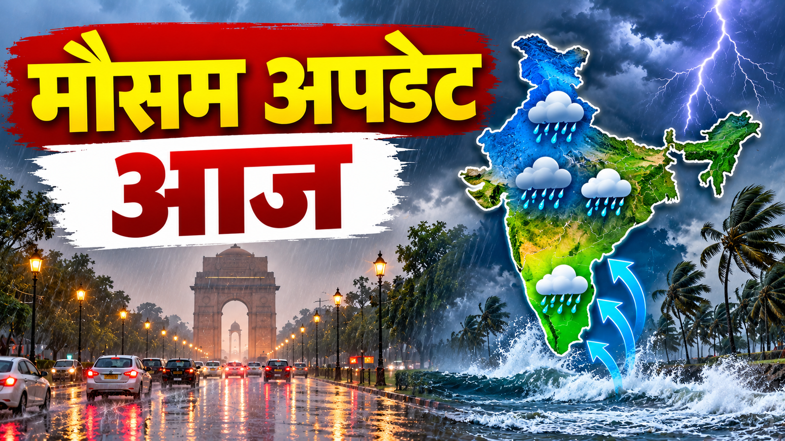 Weather Update Today: दिल्ली-UP समेत कई राज्यों में बारिश का अलर्ट, दक्षिण भारत में मॉनसून की एंट्री