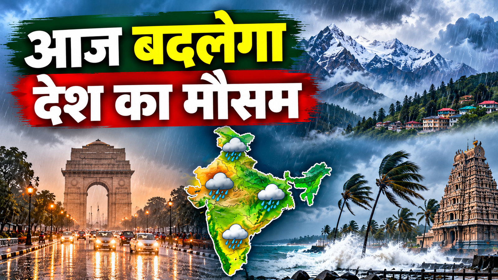 Weather Update Today: दिल्ली-पंजाब से तमिलनाडु तक बदलेगा मौसम, कई राज्यों में बारिश और तेज हवाओं का अलर्ट