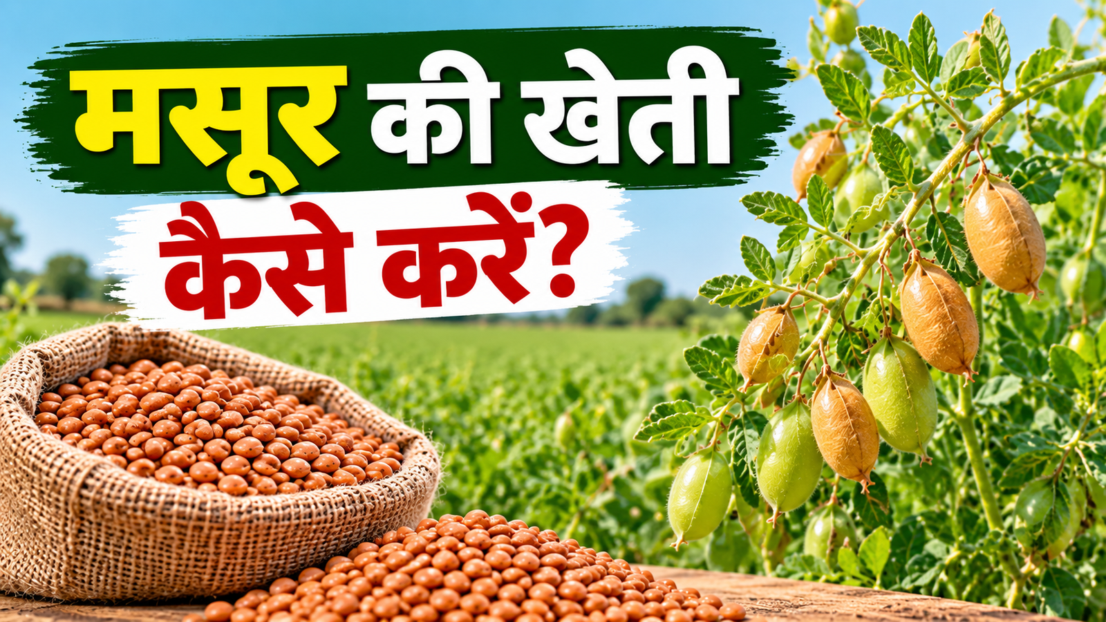 मसूर की खेती कम पानी में पाएं 10 क्विंटल प्रति एकड़ तक उपज, जानें सही तरीका Masoor Ki Kheti Kaise Kare