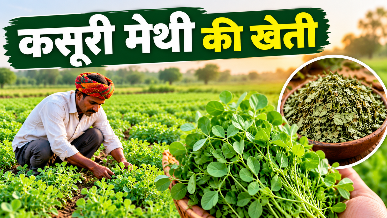 कसूरी मेथी की खेती कैसे करें, नवंबर में बुवाई, उन्नत किस्म और खेती का सही तरीका Kasuri Methi Ki Kheti Kaise Karein