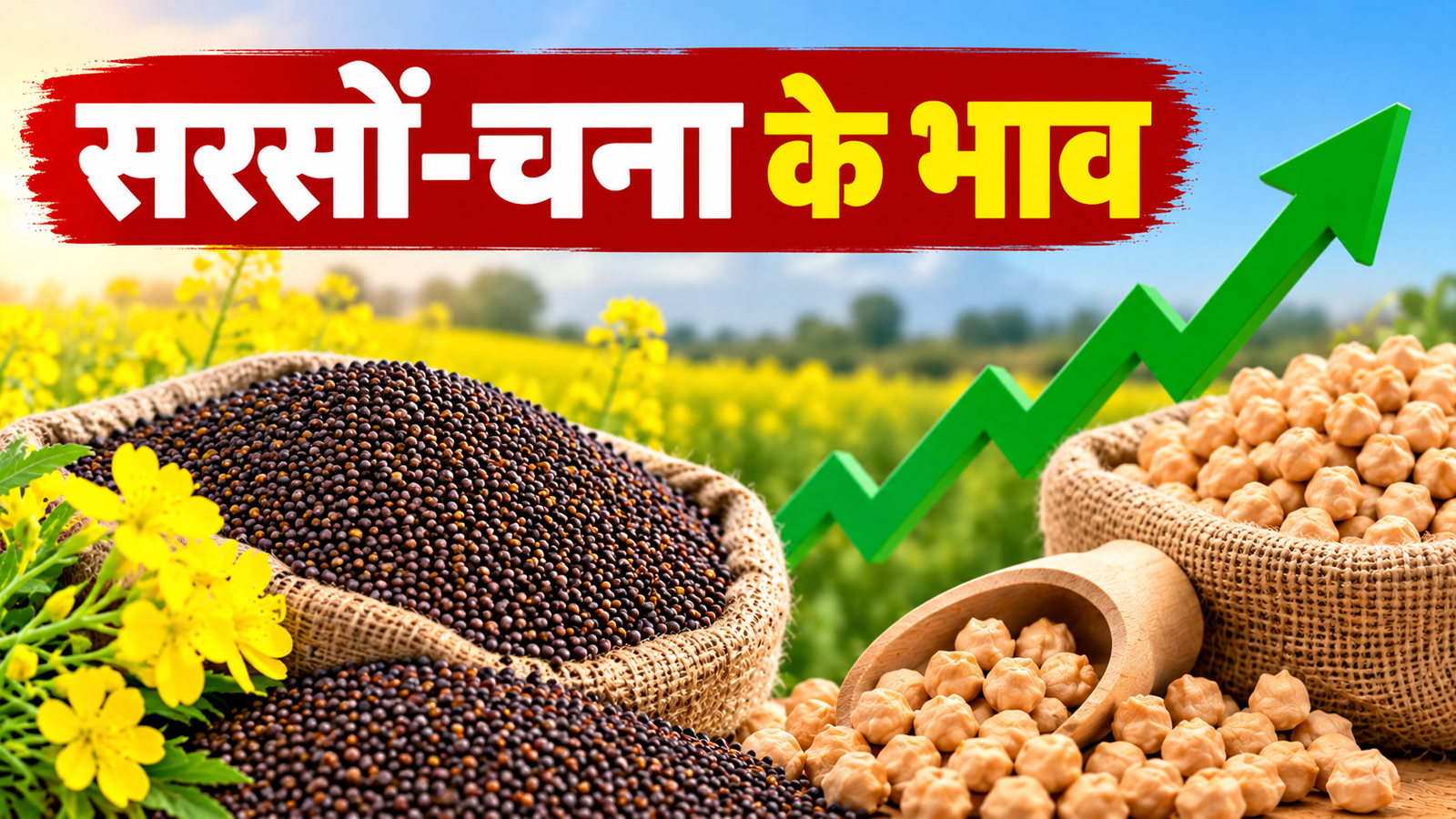 सरसों-चना के दाम ने पकड़ी रफ्तार, MSP से 21% तक ऊपर भाव Sarson Aur Chane Ke Mandi Bhav