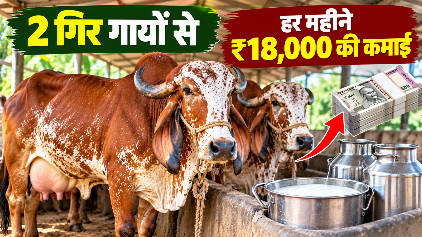 कपिल देव यादव 2 गिर गायों से हर महीने ₹18,000 की कमाई Kapil Dev Yadav Dairy Farming Success Story
