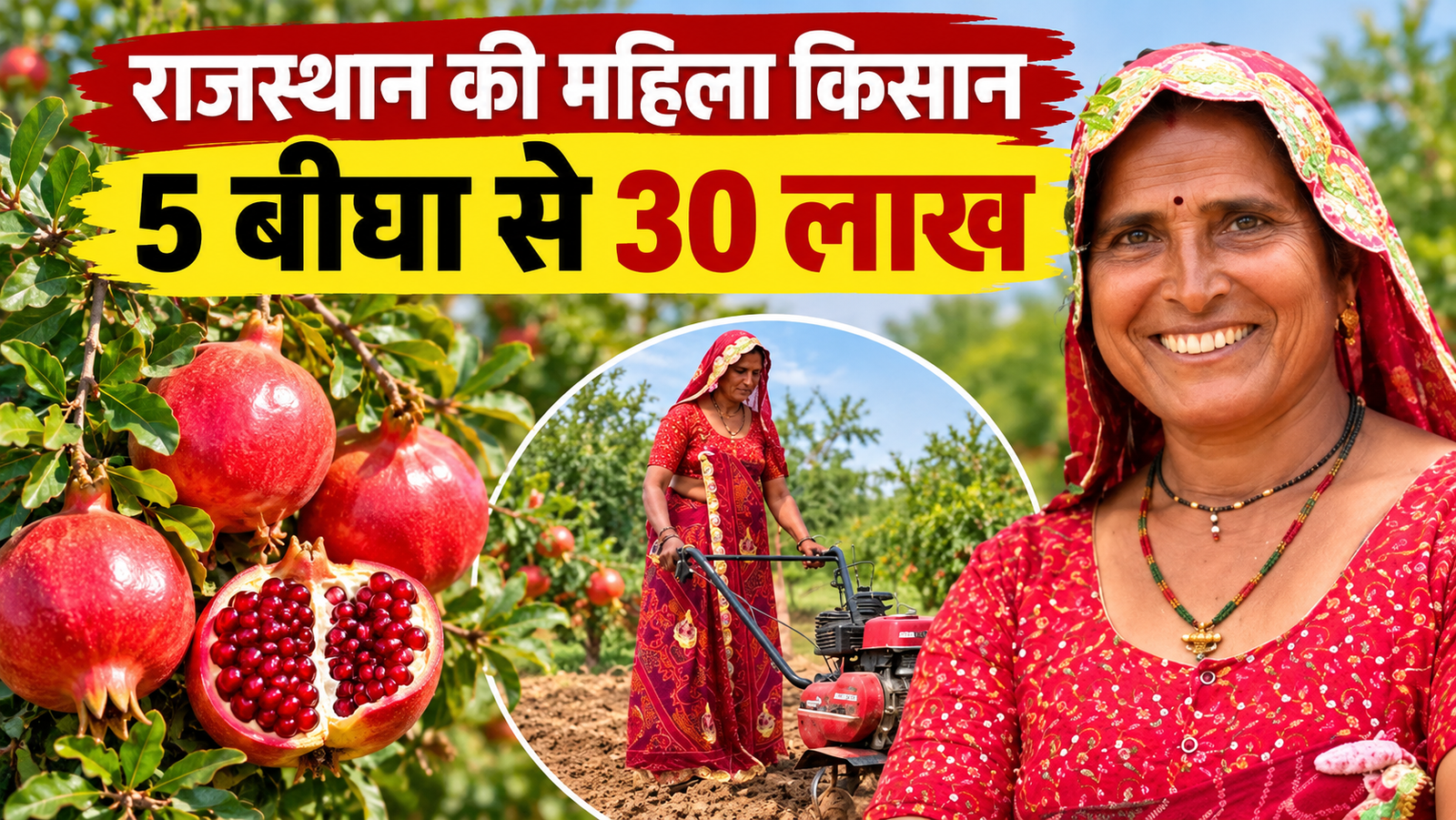 किसान संतोष देवी रेगिस्तान में अनार और सेब की खेती कर बनीं ‘अनार क्वीन’ Santosh Devi Khedar Success Story