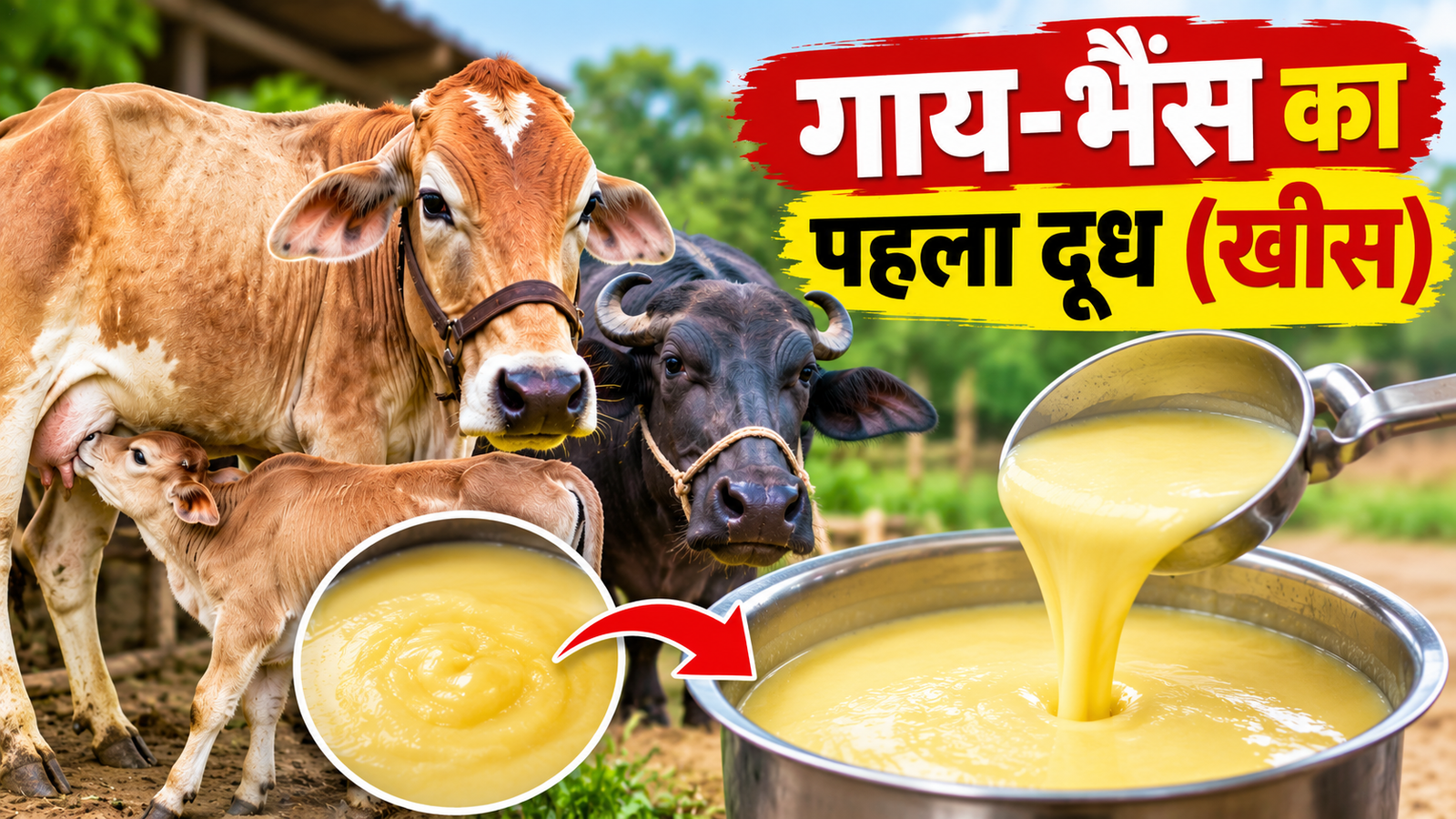 गाय भैंस का पहला दूध खीस के फायदे, पोषक तत्व और बछड़े के लिए क्यों है जरूरी? Gaay Bhains Ka Pehla Doodh Khees