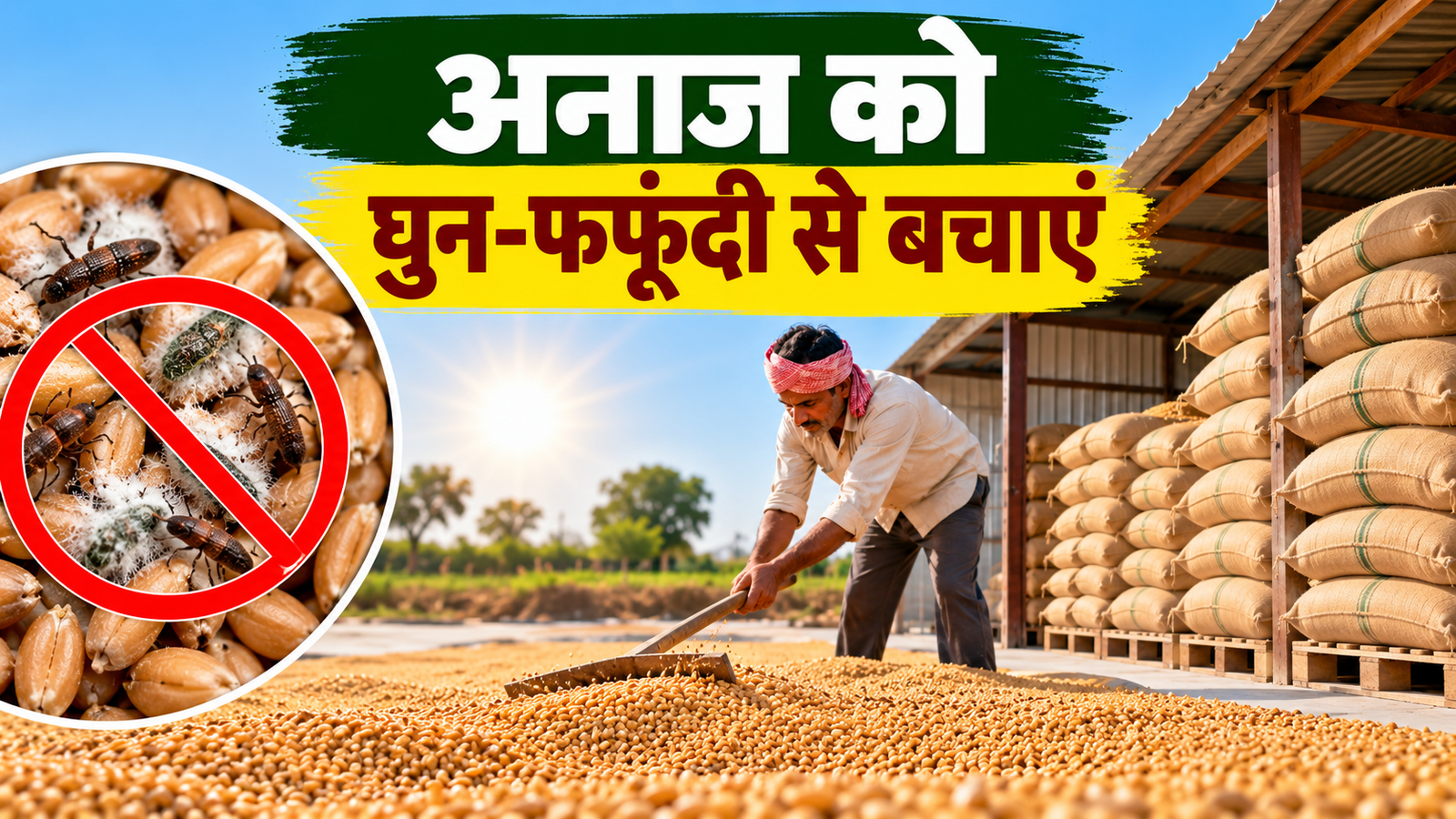 अनाज को घुन और फफूंदी से कैसे बचाएं? जानें अनाज भंडारण का सही तरीका Anaaj Ko Ghun Aur Fafundi Se Kaise Bachaye?