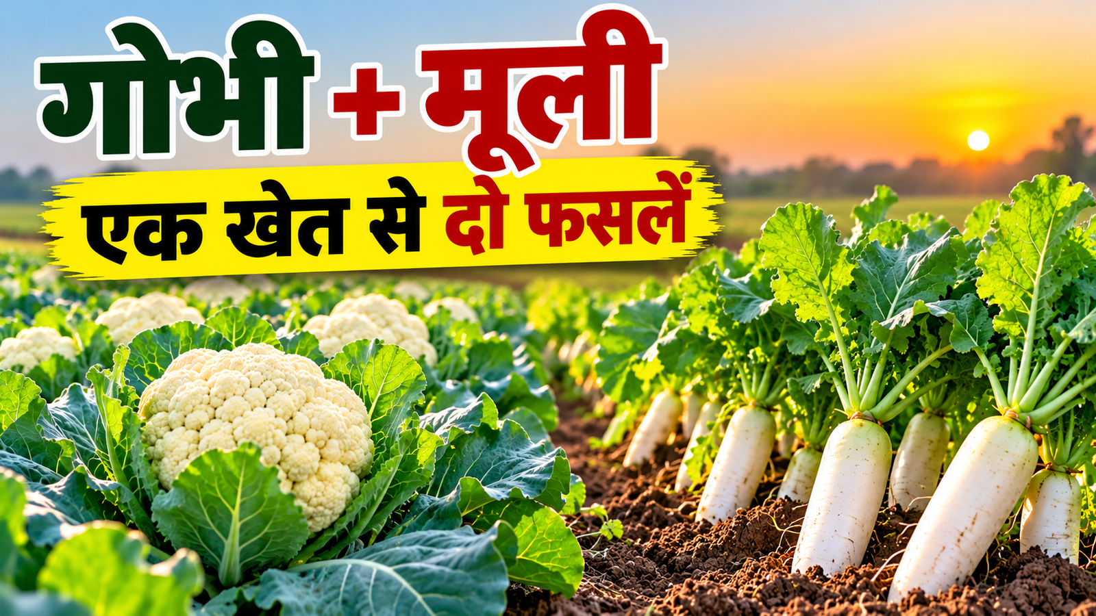 गोभी के साथ मूली की मिश्रित खेती, एक ही खेत से लें दो फसलों का उत्पादन, छठ पर बढ़ेगी कमाई Gobhi Ke Sath Mooli Ki Mishrit Kheti