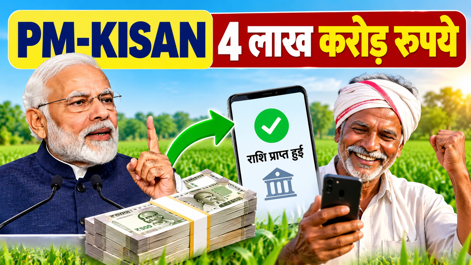 PM- किसानों के खातों में पहुंची 4 लाख करोड़ रुपये की बड़ी रकम, जानिए DBT से कैसे मिला फायदा PM-KISAN 4 lakh crore rupaye