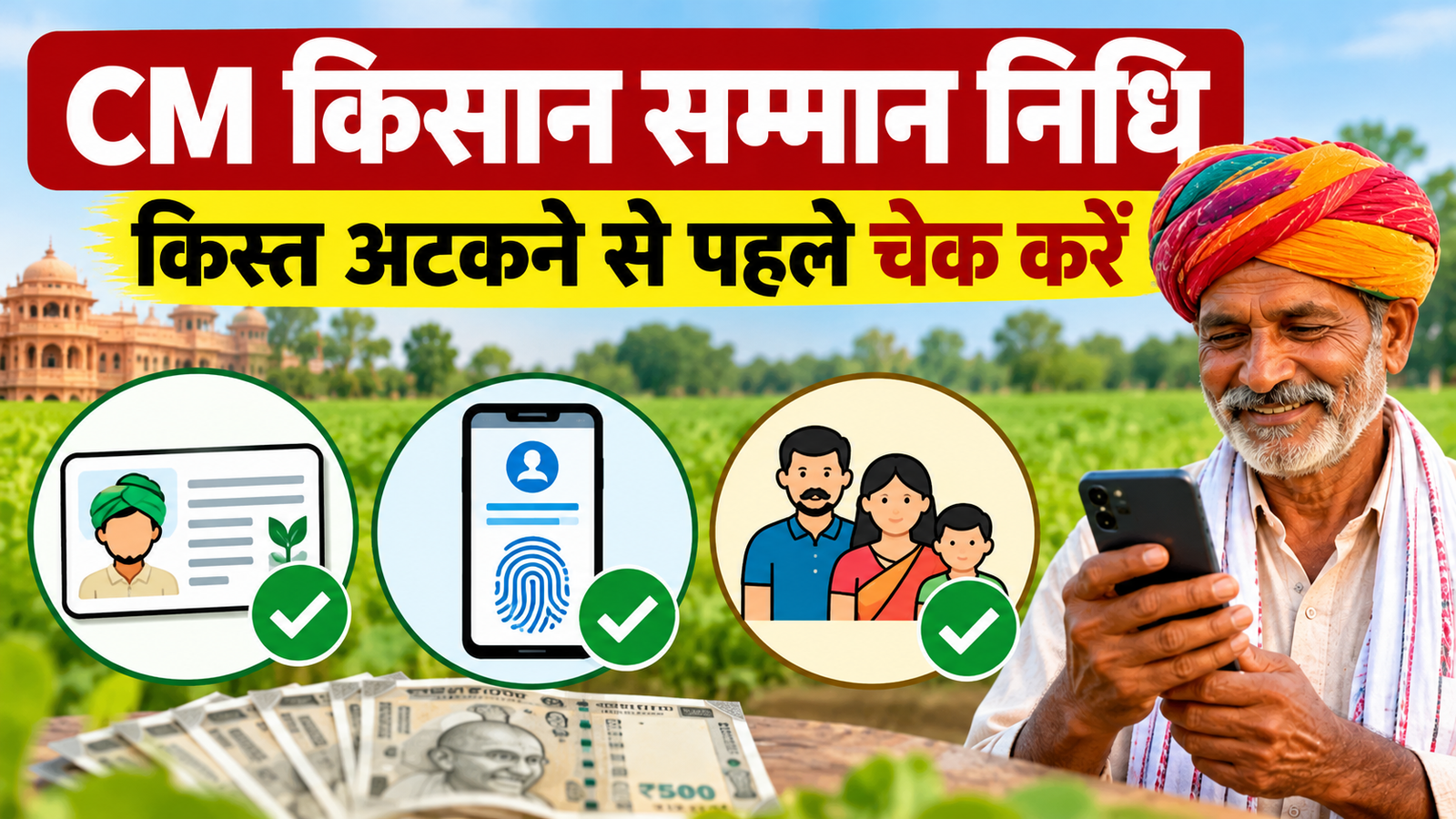 राजस्थान मुख्यमंत्री किसान सम्मान निधि योजना से किस्त अटकने से पहले चेक करें ये 3 जरूरी चीजें  CM Kisan Samman Nidhi Payment Status Rajasthan