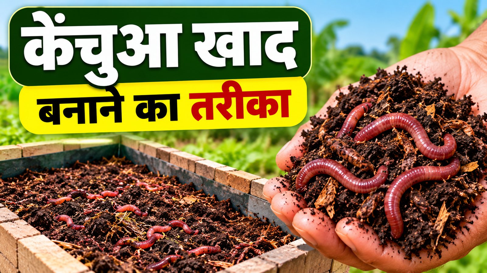 केंचुआ खाद कैसे बनाएं, केंचुआ खाद बनाने का आसान तरीका Kenchua Khad Kaise Banaye