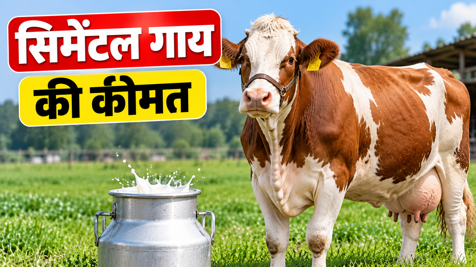सिमेंटल गाय की कीमत कितनी है? जानें रोजाना कितना दूध देती है यह नस्ल Simmental Gay Ki Kimat