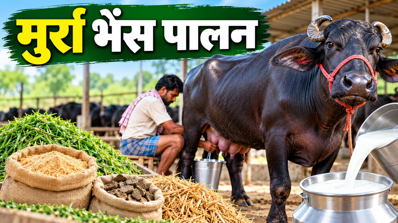 Murrah Bhains Palan: मुर्रा भैंस की कीमत ₹1 लाख, रोज 15 किलो तक दूध, जानें खर्च और कमाई का पूरा गणित