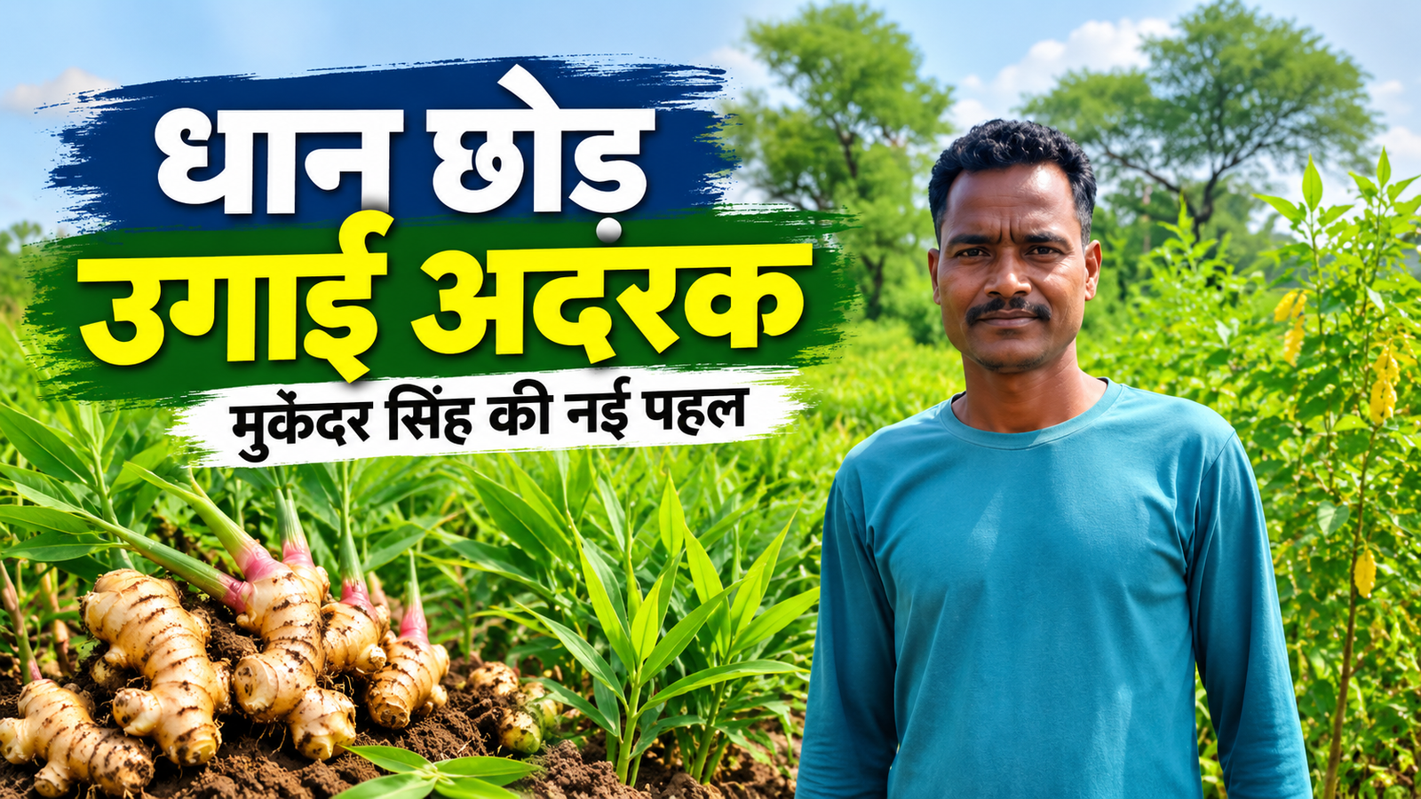 छत्तीसगढ़ के किसान मुकंदर सिंह ने धान छोड़ अदरक की खेती से बेहतर कमाई की उम्मीद Mukandar Singh Adrak Ki Kheti Success Story