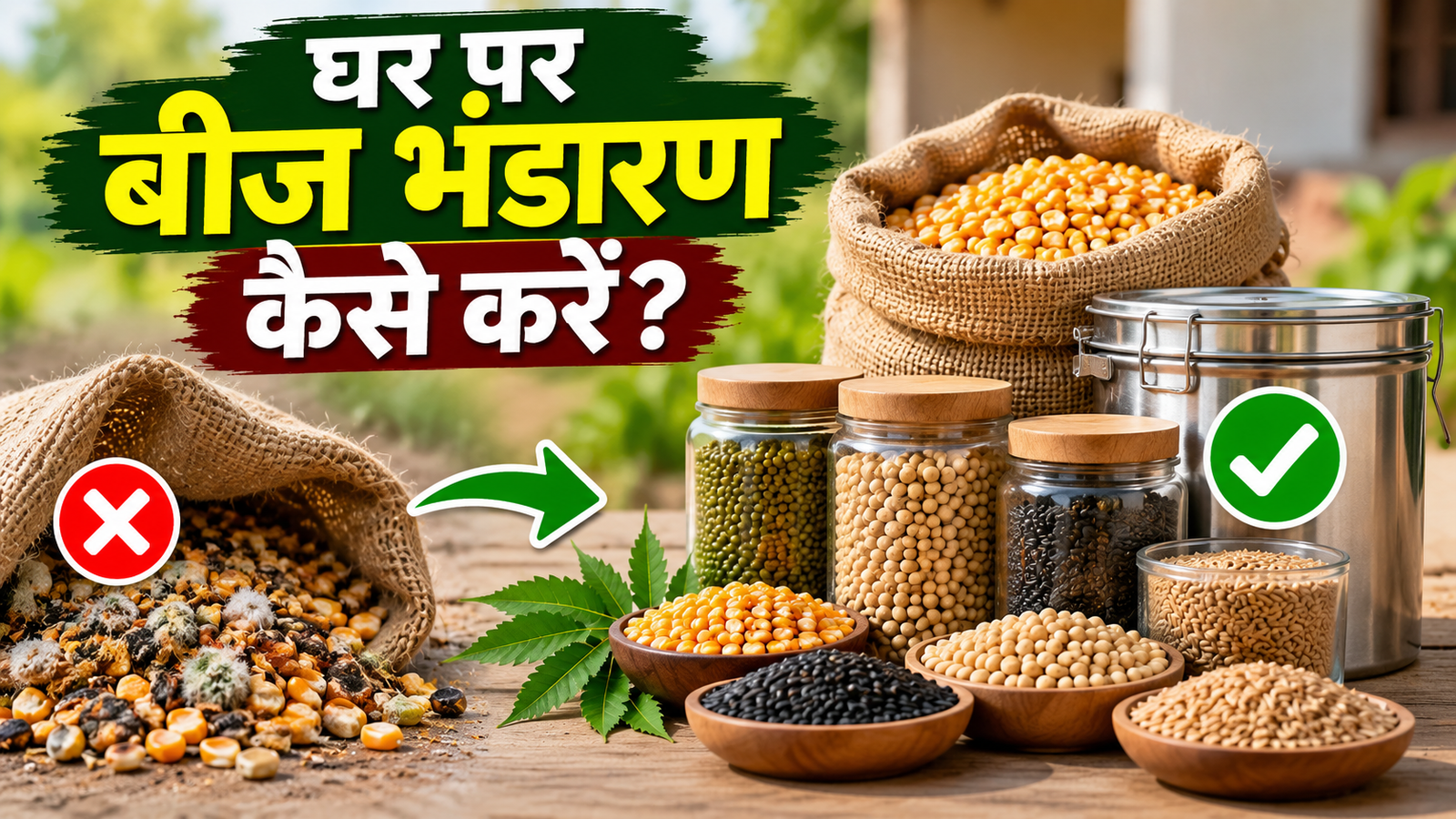 घर पर बीज भंडारण कैसे करे, बीज को खराब होने से बचाने के सही तरीके Ghar Par Beej Bhandaran Kaise Karein?