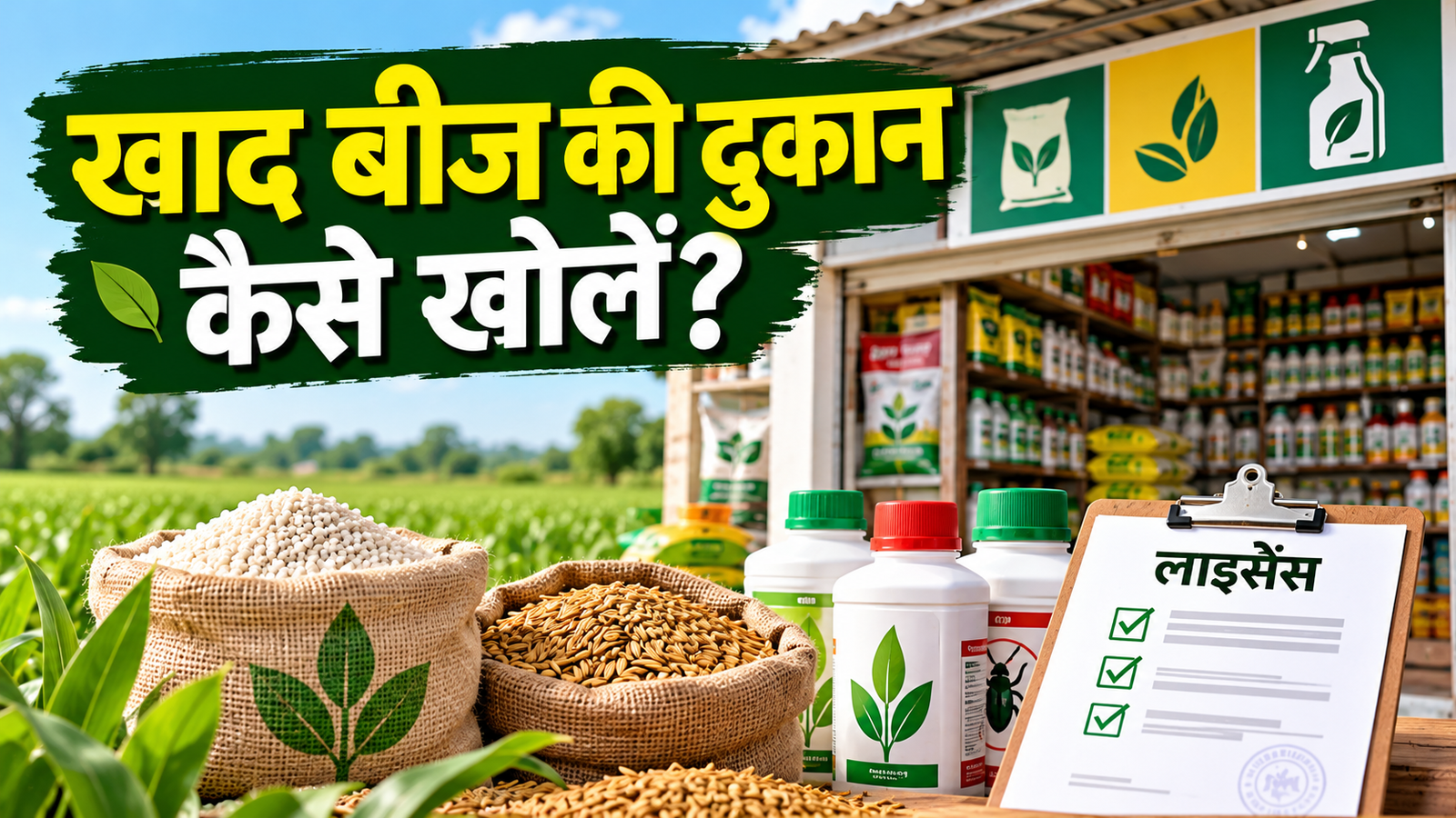 खाद बीज की दुकान कैसे खोलें, जानें लाइसेंस, योग्यता और आवेदन की पूरी प्रक्रिया Khad Beej Ki Dukan Kaise Kholen?
