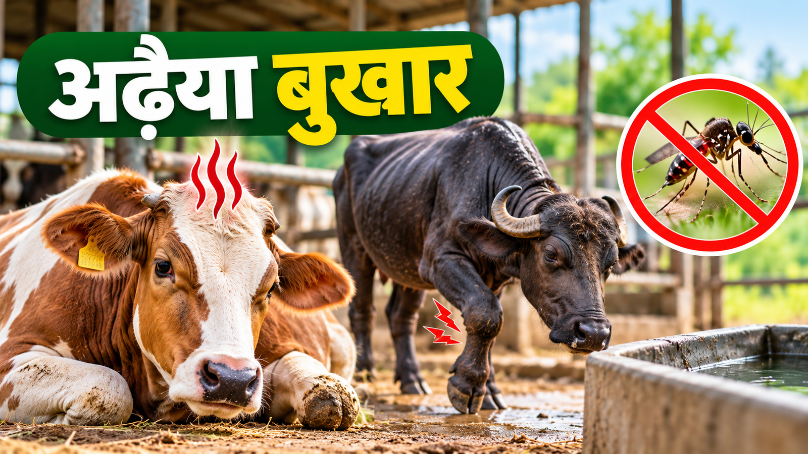 गाय-भैंस में अढ़ैया बुखार से कैसे बचाएं? जानें लक्षण और जरूरी सावधानियां Gaay Bhains Mein Adhaiya Bukhar Se Kaise Bachayein