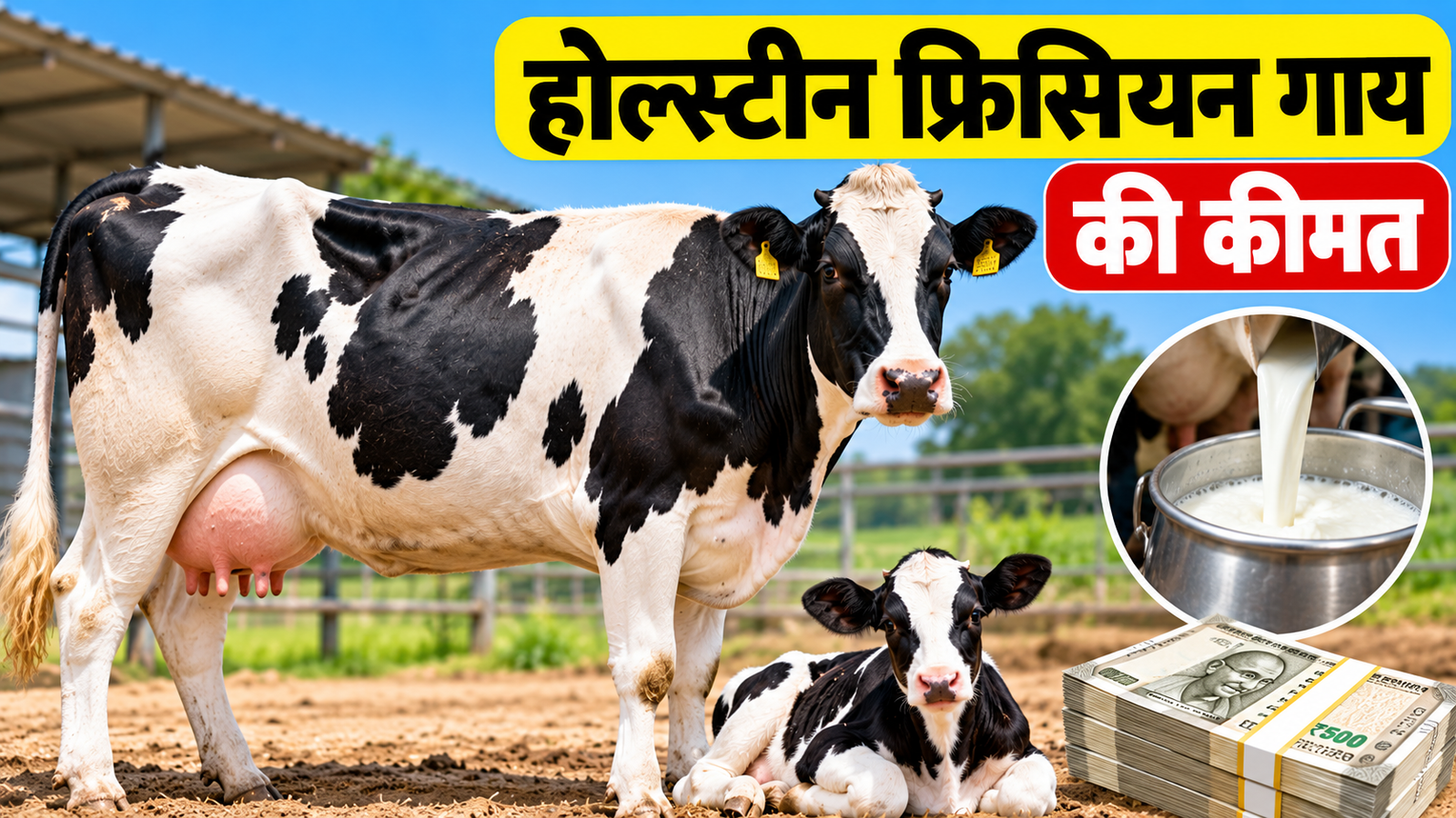 दुनिया की सबसे ज्यादा दूध देने वाली नस्ल होल्स्टीन फ्रिसियन गाय , जानें पहचान, वजन और भारत में कीमत Holstein Friesian Gay Ki Keemat