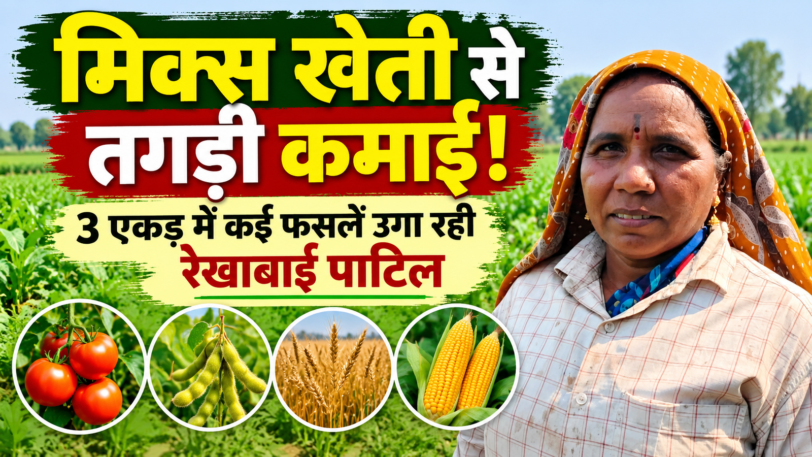 मध्य प्रदेश की रेखाबाई पाटिल ने 3 एकड़ में मिश्रित खेती से पहचान बना रहीं महिला किसान Rekhabai Patil Mixed Farming Success Story