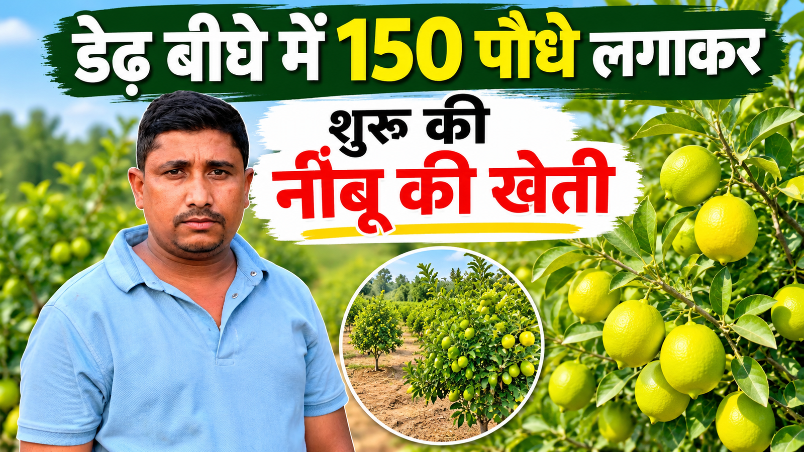 उत्तर प्रदेश के रजनीश निषाद ने डेढ़ बीघे में 150 पौधे लगाकर शुरू की नींबू की खेती Ranjish Nishad Lemon Farming Success Story