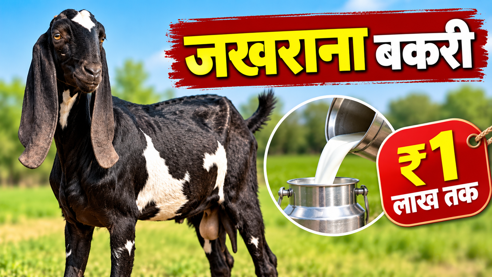 जखराना बकरी की कीमत ₹1 लाख तक, जानें कितना दूध देती है और क्या है इसकी खासियत Jhakhrana Bakri Ki Kimat