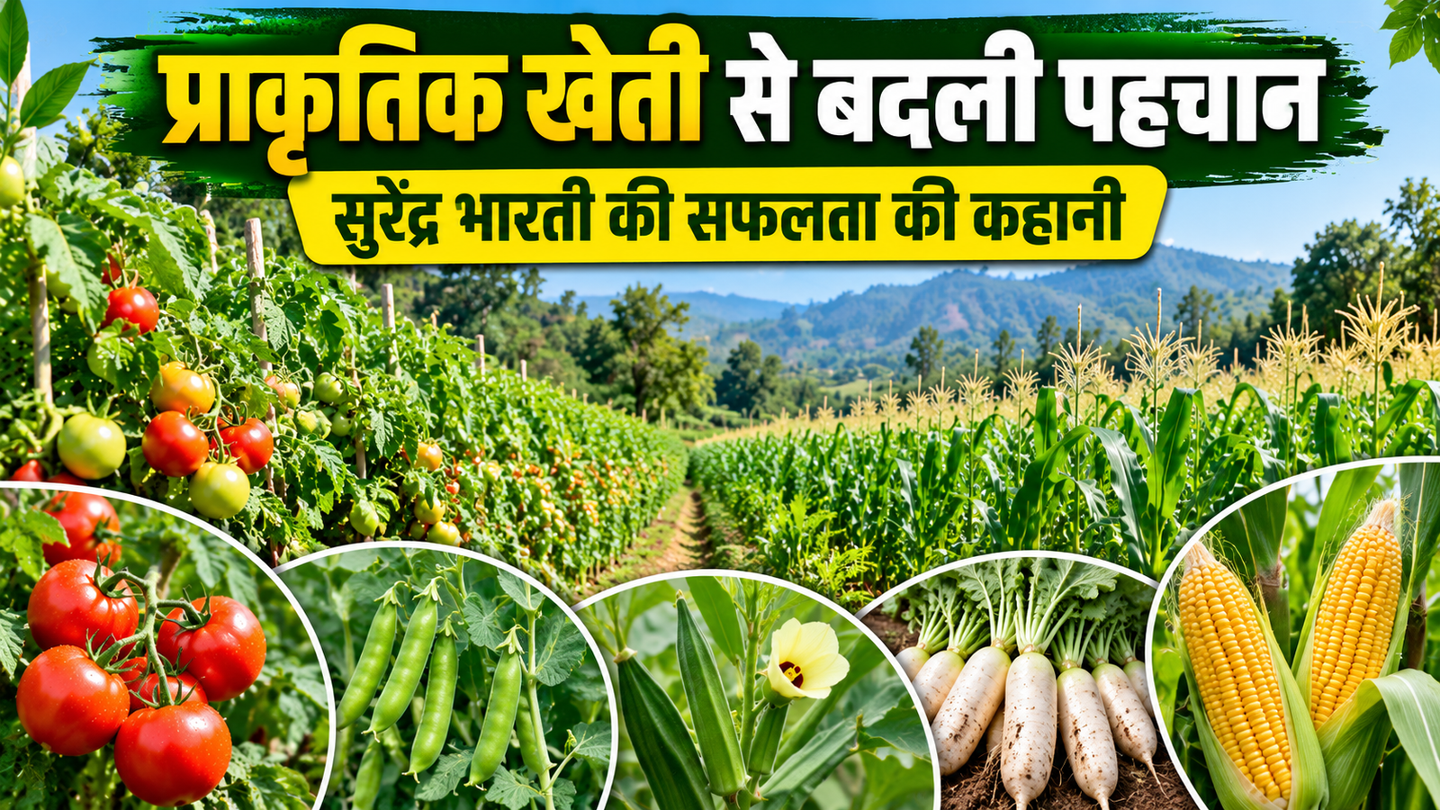 किसान सुरेंद्र भारती ने 3 बीघा से शुरू किया सफर, अब 4 हेक्टेयर में कर रहे खेती Surendra Bharti Ki Prakritik Kheti Success Story