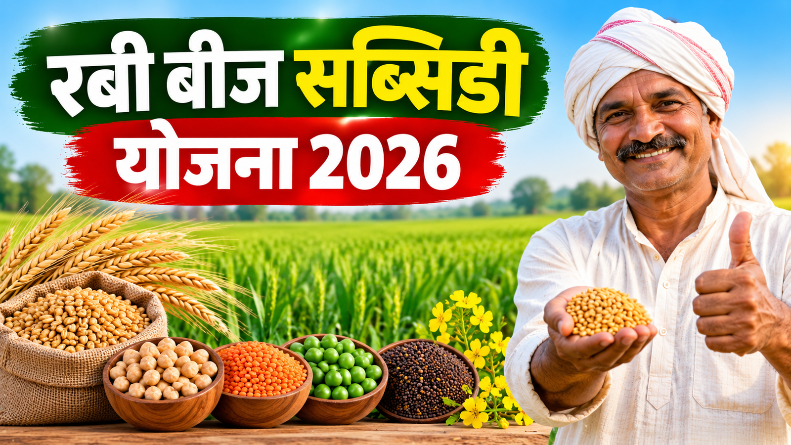 रबी फसल 2026-27 में गेहूं-चना समेत इन बीजों पर मिलेगी 100% तक सब्सिडी Rabi Beej Subsidy Yojana 2026