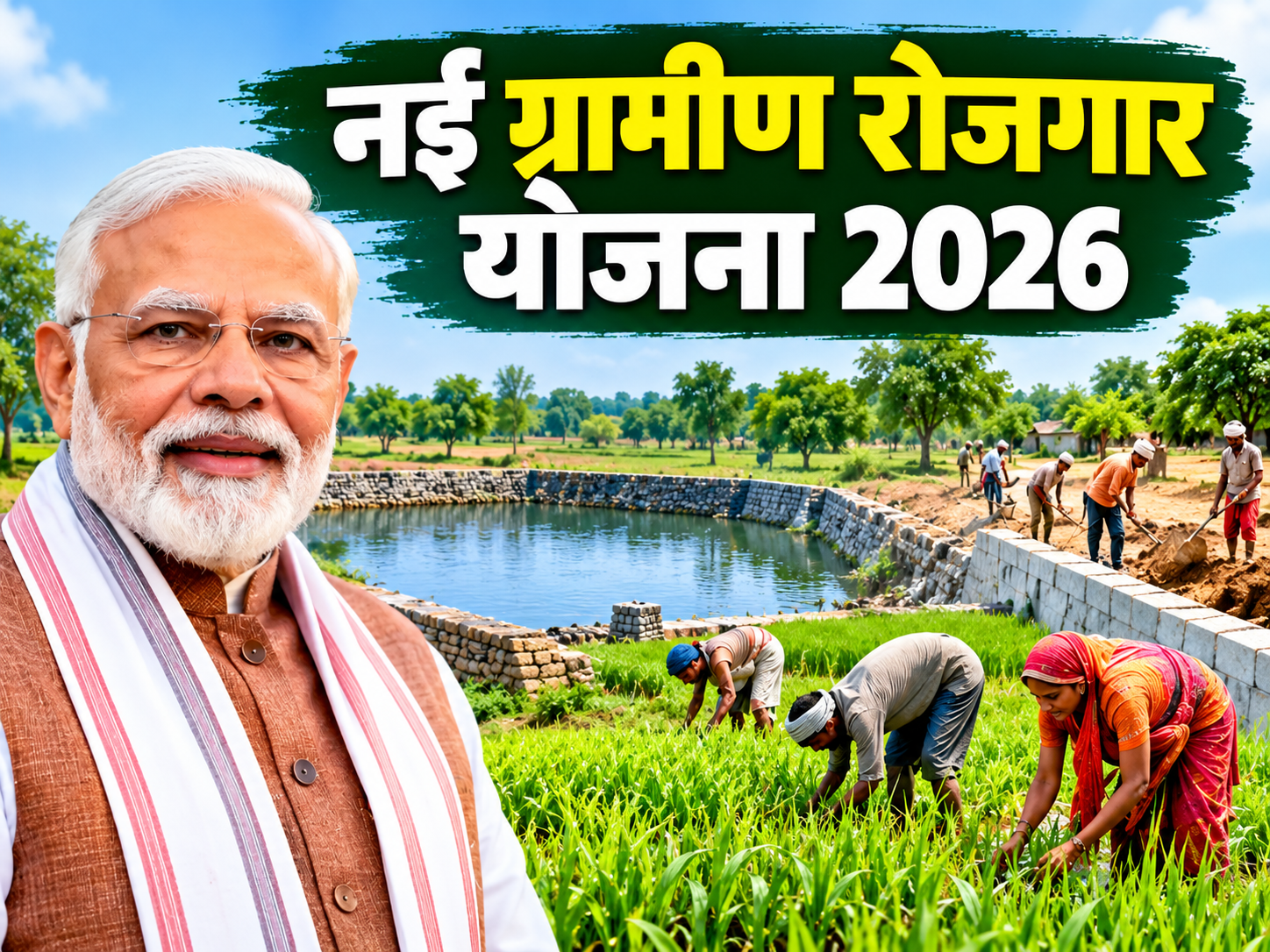 ग्रामीण क्षेत्रों में रोजगार के साथ पानी और खेती पर जोर, 375 काम शामिल Nayi Gramin Rojgar Yojana 2026
