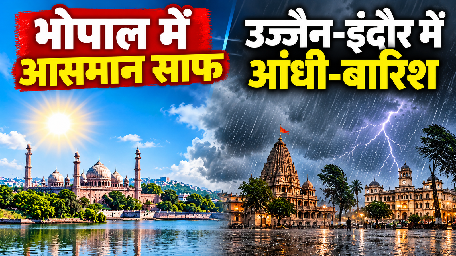 MP Weather Today: भोपाल में आसमान साफ, उज्जैन-इंदौर में आंधी-बारिश का अलर्ट