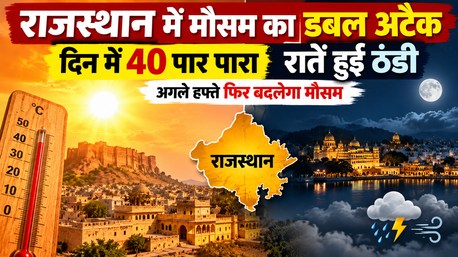 Rajasthan weather Today: राजस्थान में मौसम का डबल अटैक, दिन में 40 पार पारा, रातें हुईं ठंडी; अगले हफ्ते फिर बदलेगा मौसम