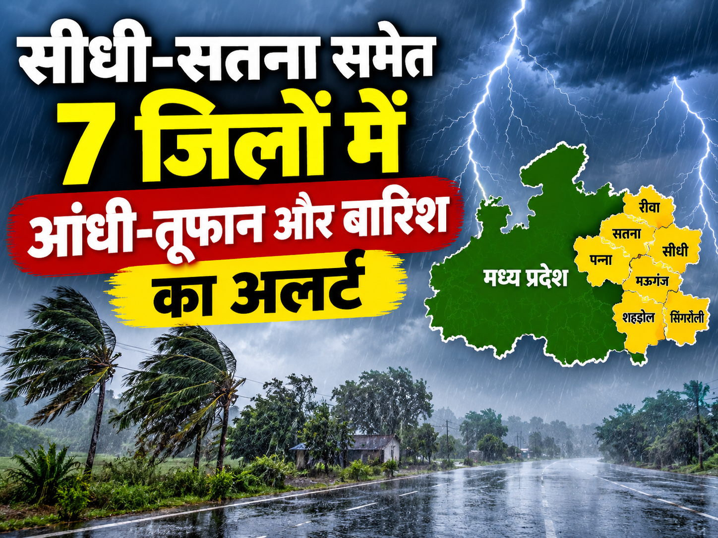 MP Weather Today: सीधी-सतना समेत 7 जिलों में बारिश और आंधी का अलर्ट