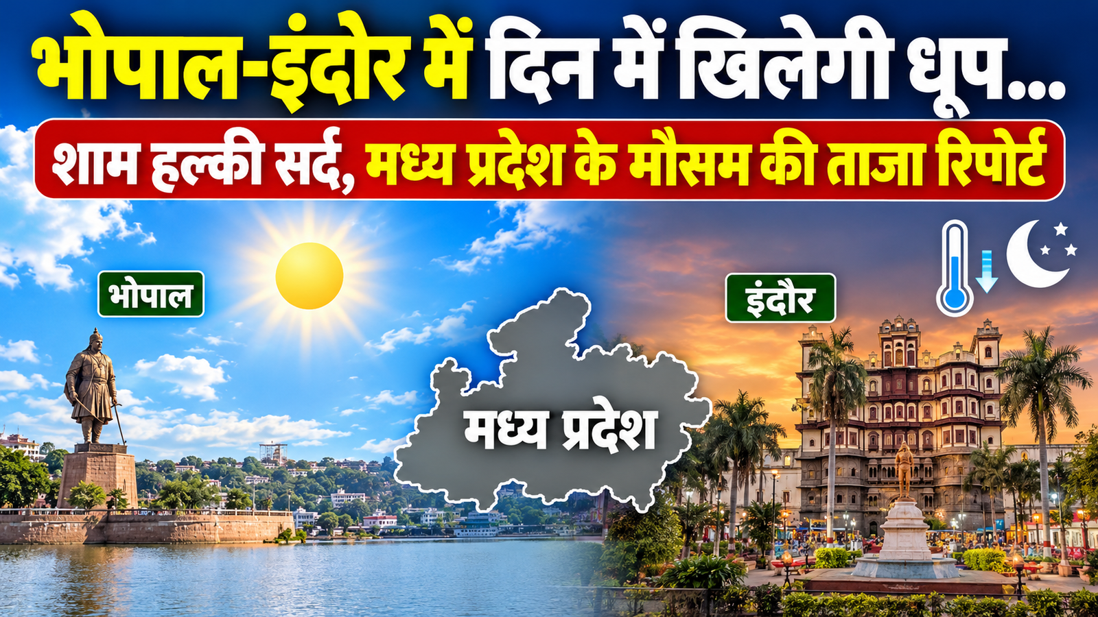 MP Weather Today: मध्य प्रदेश में दिन में तेज धूप, शाम को बढ़ेगी ठंडक, 15 अक्टूबर से फिर बारिश के आसार