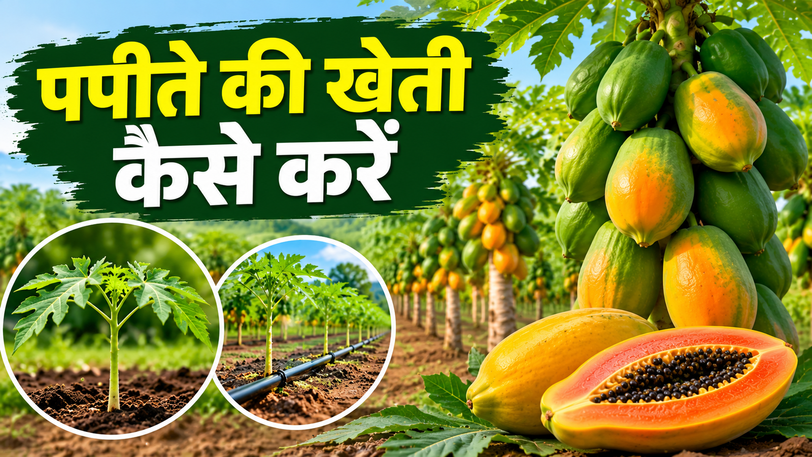 पपीते की खेती का सही तरीका, उन्नत किस्में, लागत और कमाई की पूरी जानकारी Papite Ki Kheti Kaise Kare